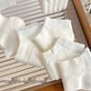 Women's White Mesh Lace Breathable Cotton Ankle Socks