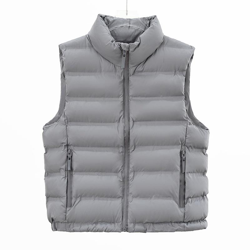 Hot-selling stand-up collar, pressed glue and locked velvet vest for women, sleeveless cotton vest, multi-color supply stall.