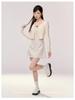 Women's Petite Polka Dot Maxi Dress & Cardigan Set