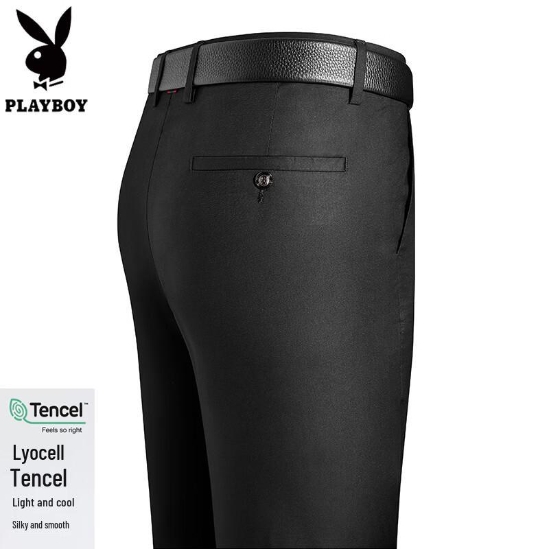 Playboy Men s Tencel Blend Straight Business Casual Pants 33