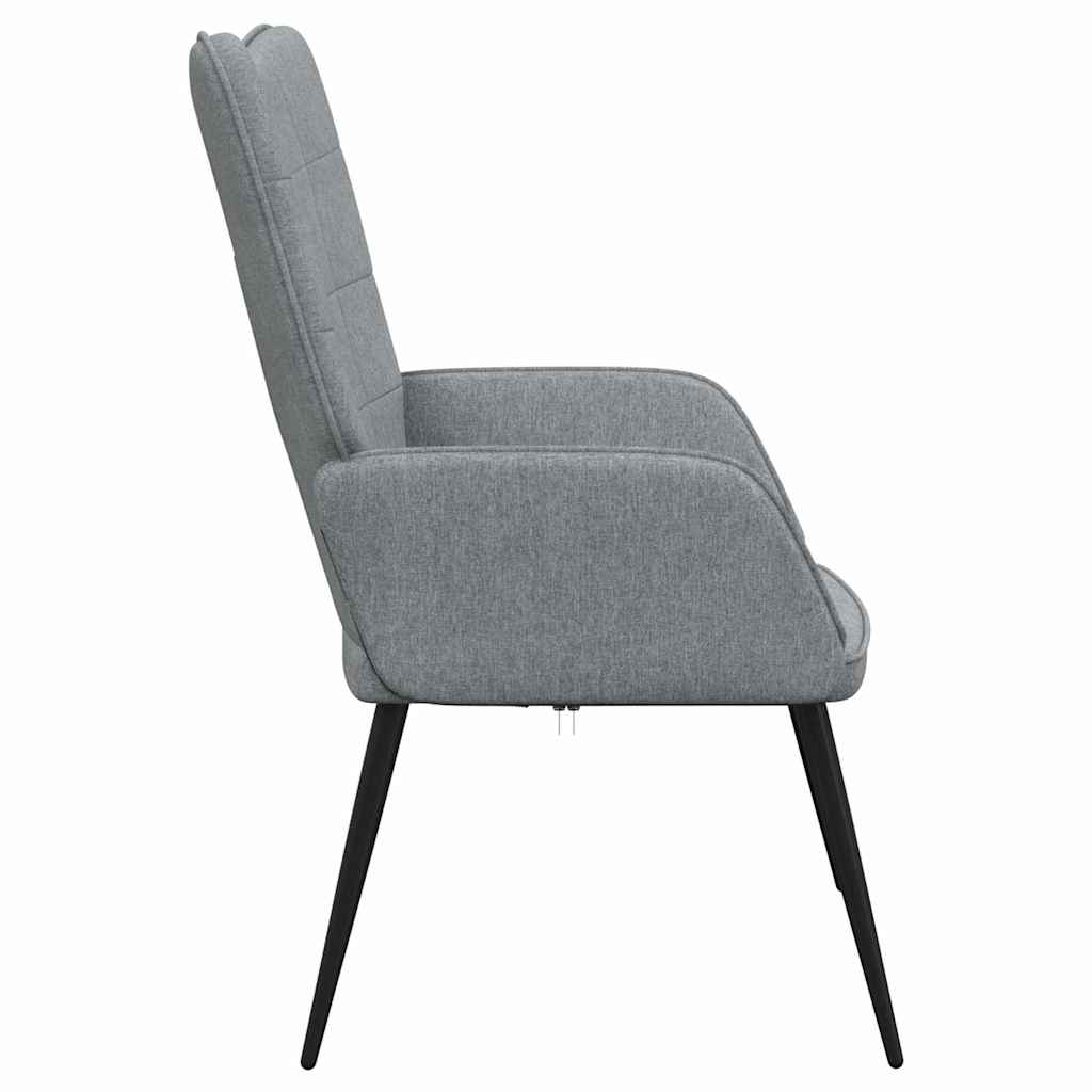 Vidaxl Armchair, Light Gray, Upholstered In Fabric
