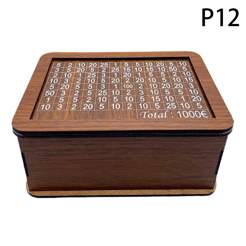 

Декоративная копилка из натурального дерева со счетчиком, копилка ручной работы для творческих детей, цель по экономии денег 10000 евро