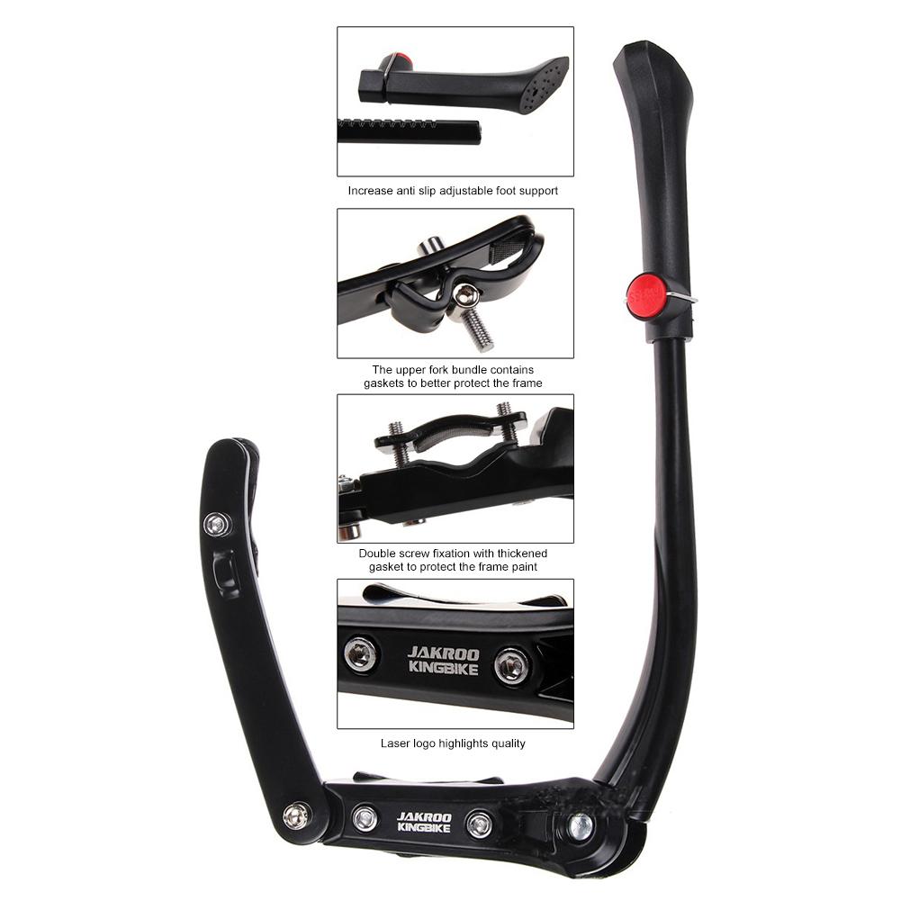 Bicycle Kickstand Adjustable MTB Side Rear Kick Stand Parking Support Stand Aluminum Alloy Bicycle Stand Cycling Accessories
