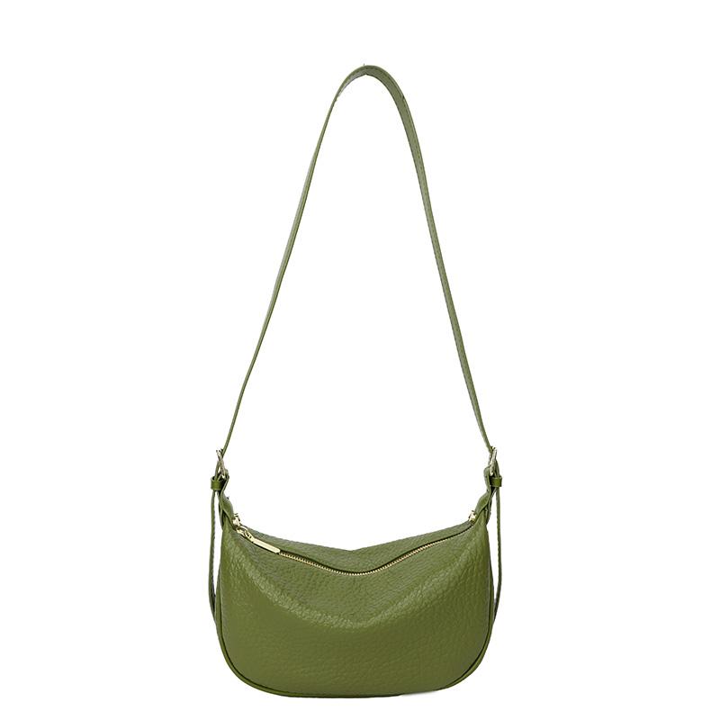 Women's Genuine Leather Messenger Bag Soft Vintage Cow Leather Feminine Crossbody Bag