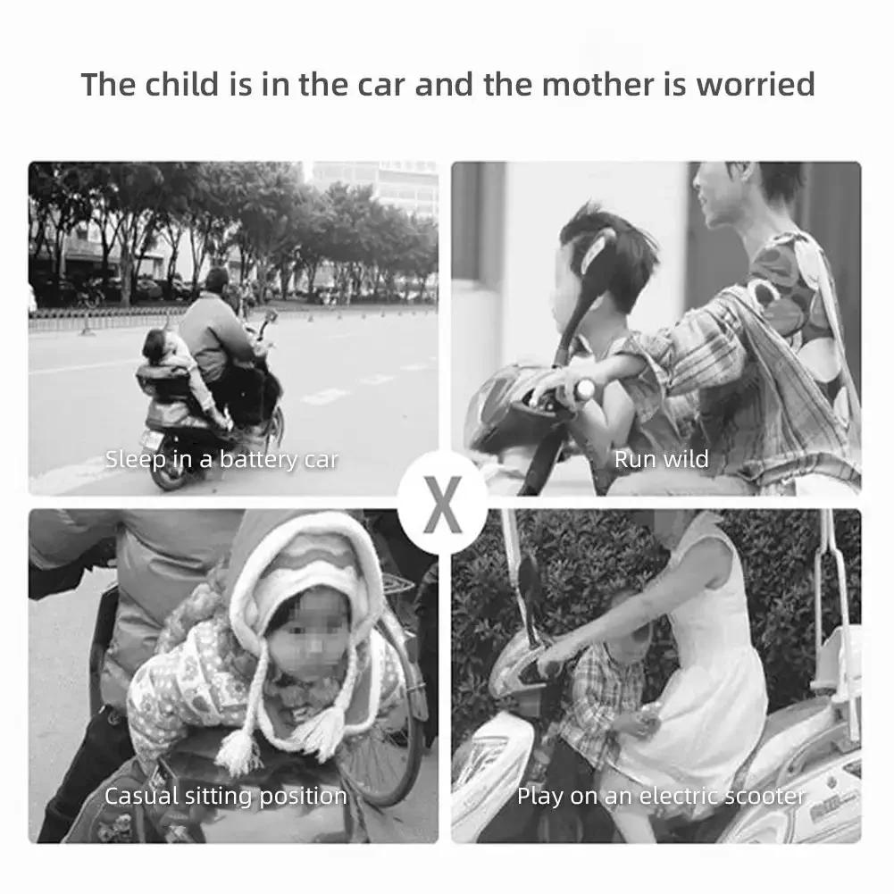 Universal Motorcycle Safety Belt Adjustable High Strength Seat Belt Reflective Strap Non-Slip Kids Seat Harness for Children