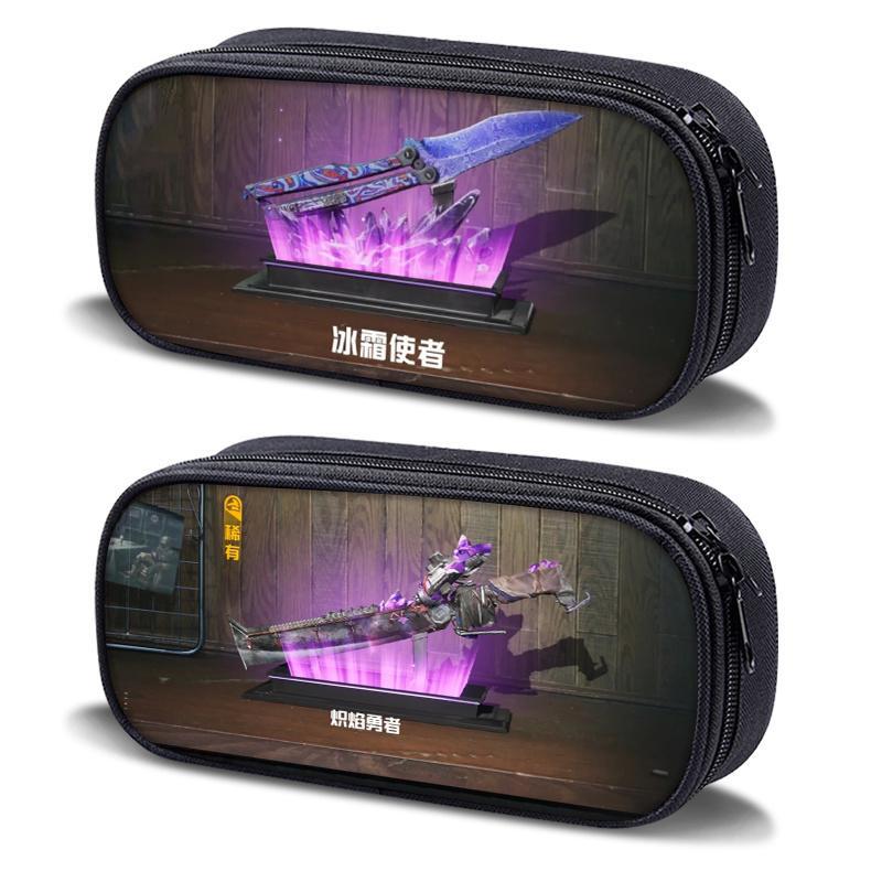 Game Game For Peace Canvas Pencil Case Cool Boys Pencil Case Stationery Bag Multi-Layer High Value Junior High School Pencil Case