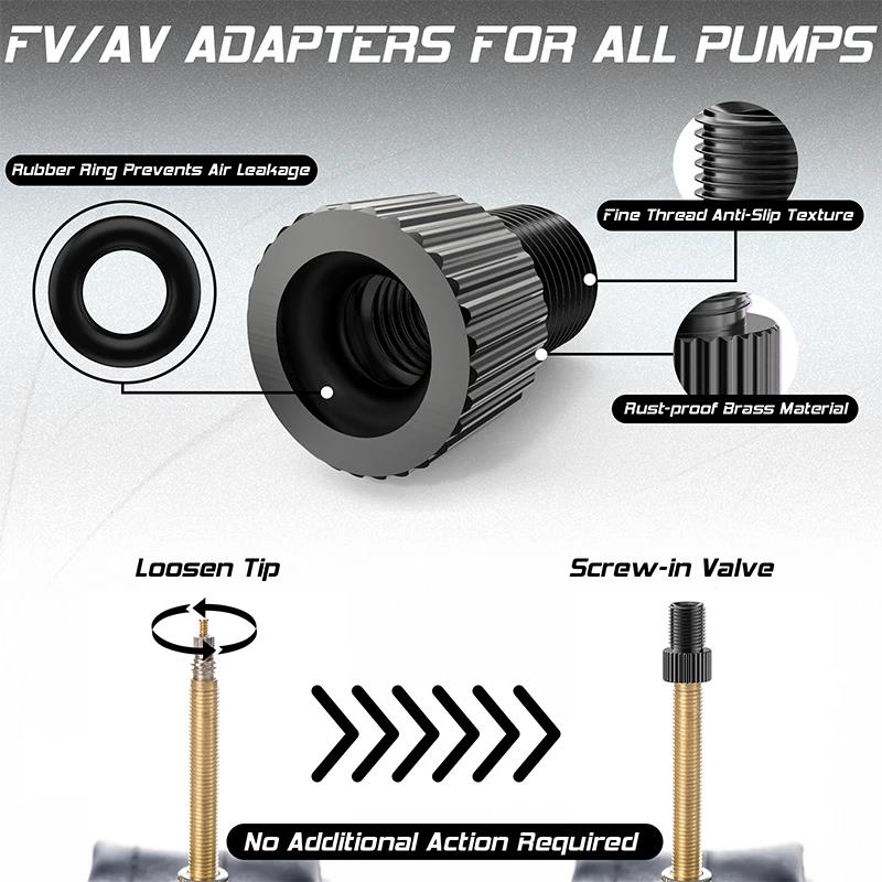 BUCKLOS Bicycle Tubeless Valve 40/44/55/60/80/100MM Bike Valve Cap Bicycle Valves Adapter F/V To A/V Road Bike Presta Valves2
