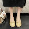 Women's Pumps 2024 Autumn Ballet Shoes Women Slip-on Boat Shoes Round Toe Bow-knot Moccasin Zapatos Soft Comfortable Shallow