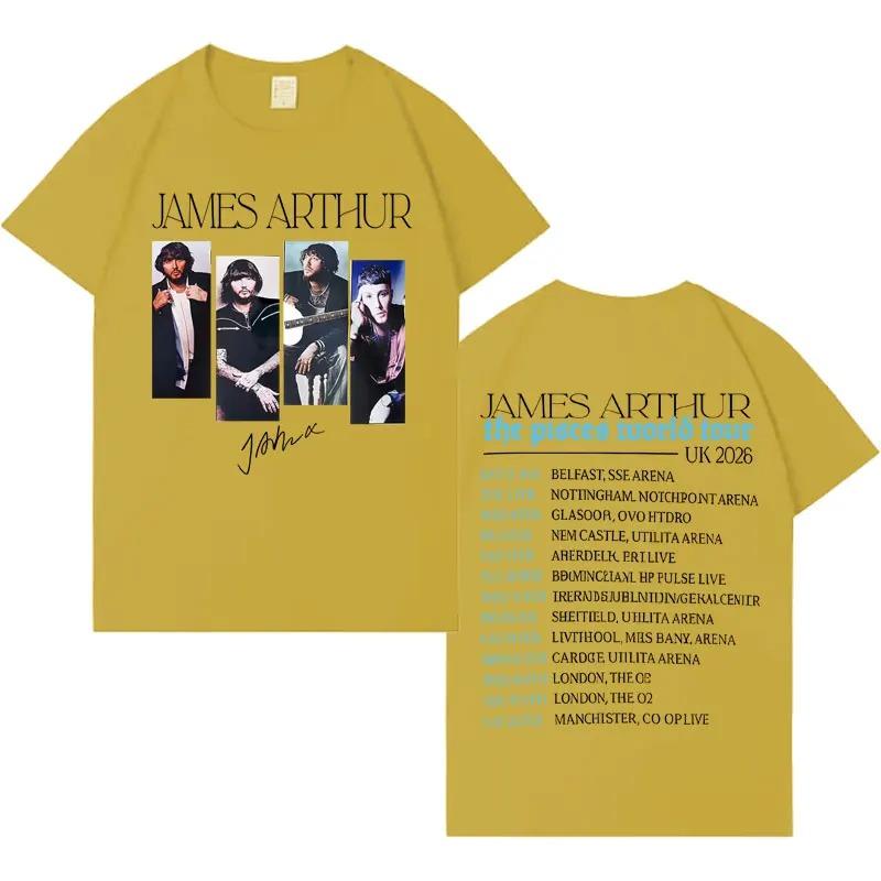Singer James Arthur Mens Fashion TShirt 2026 Album Casual Loose TShirt HipHop High Quality Comfortable Short Sleeve Unisex