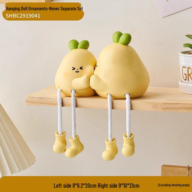 Dangle Leg Doll Ornament for Home or Children's Room Decor