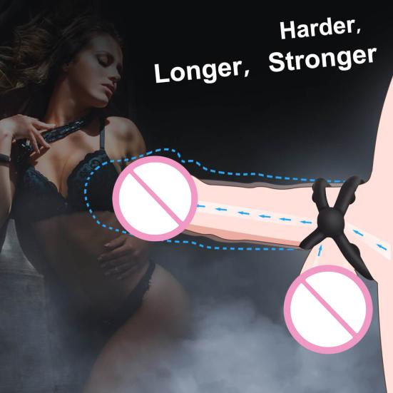 Yousheng Scrotum Ring Help Erection Easy to Clean Silicone Dick Delay Ejaculation Penis Sleeve for Men Gay