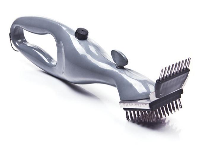 

Щетки для чистки паром для гриля, щетка для чистки барбекю, скребок для чистки кухонных принадлежностей, щетка для удаления пятен с гриля серый