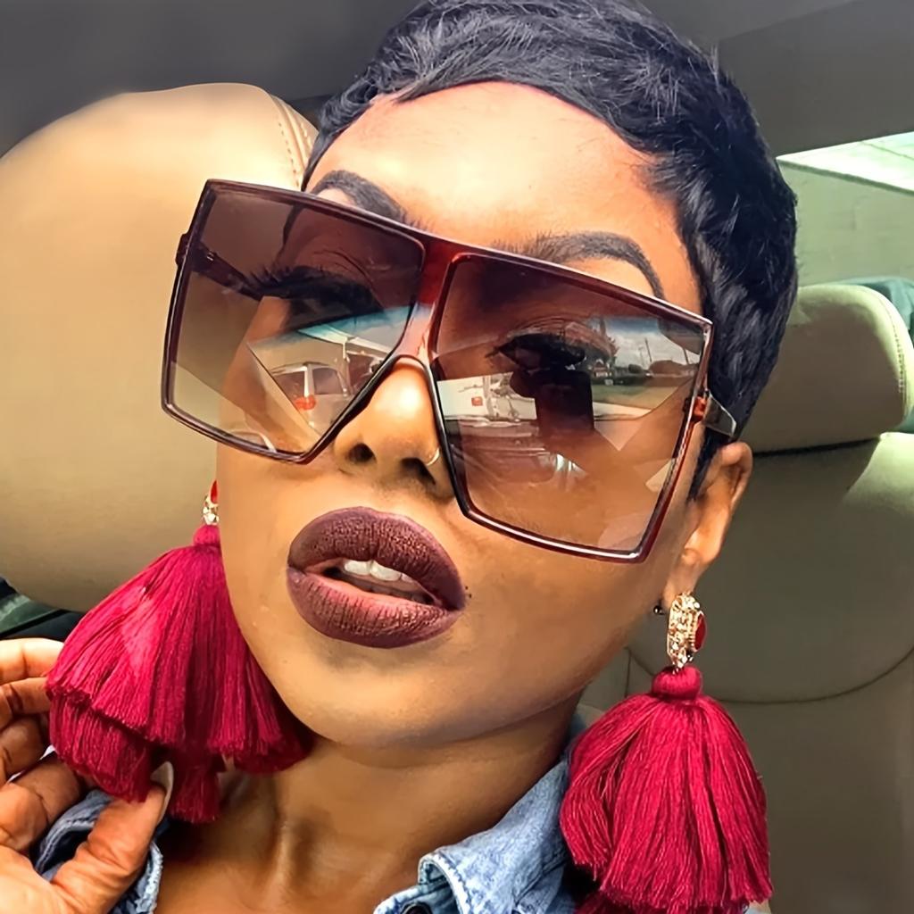 Fashion Square Oversized Sunglasses for Women Shades Sunglasses UV Protection Glasses