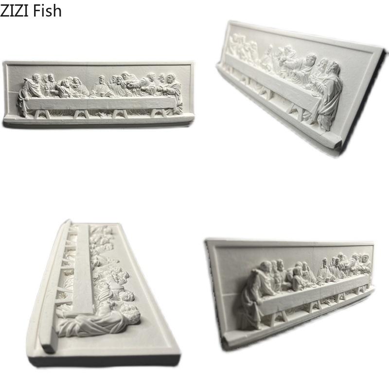 The Last Supper Stereoscopic Printmaking Figures Relief Plaster Statue Desk Decoration Characters Sculpture Room Aesthetic Decor