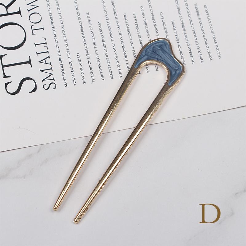 Frauen Frikadelle Haar Stecker Metall U-förmigen Haar Zubehör Kopfschmuck Haar Sticks Elegantes Temperament