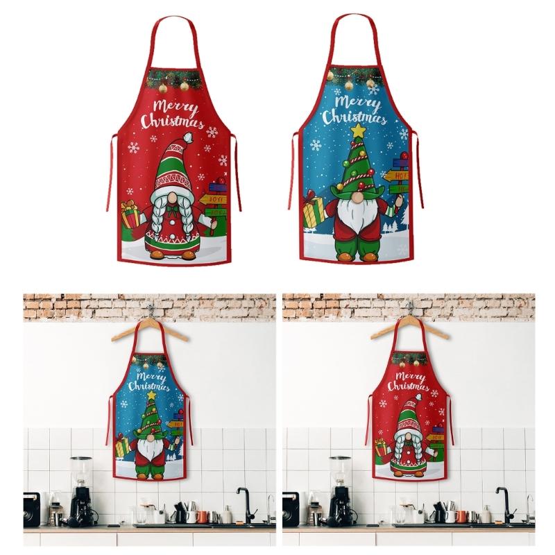 Christmas Apron Cooking Aprons Protect Clothes from Oil Stains and Splashes for Home Kitchen or Restaurant Staff