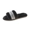 Mao Mao Webbing Slippers 2025 New Home Flat Bottom Warm Slippers Fashion Cotton Slippers