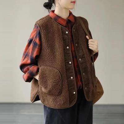 Women's Vest Vest  New Autumn Winter Women's Outer Wear Corduroy On Both Front and Back