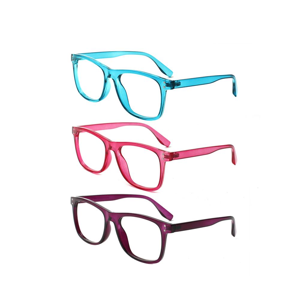 TUREZING Presbyopia Eyeglasses Ornamental Diopter Eyeglasses for Ladies and Gentlemen Square Shaped Super Lightweight Flexible Spring Hinge