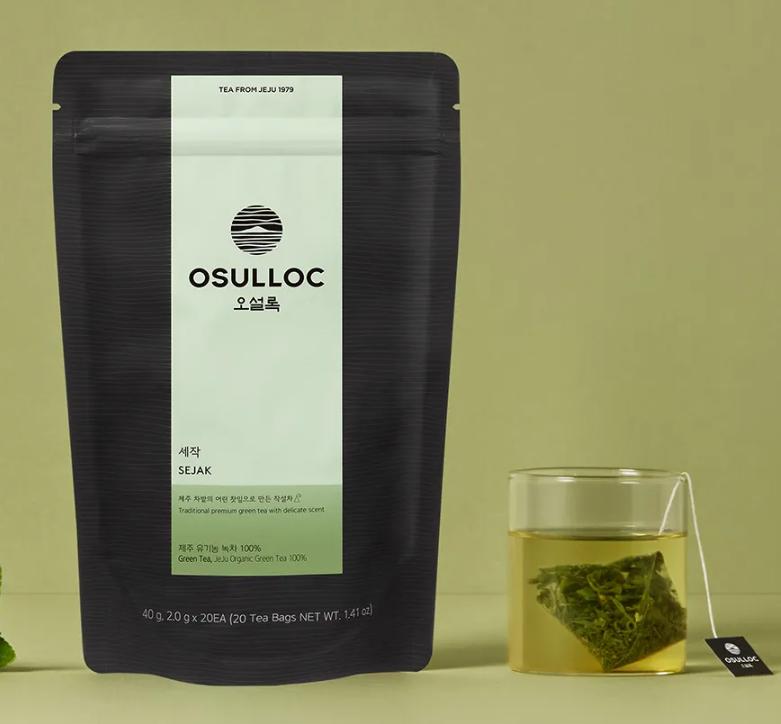 Osulloc Sejak Green Tea – Premium Korean Young Leaf Tea, 20 Bags