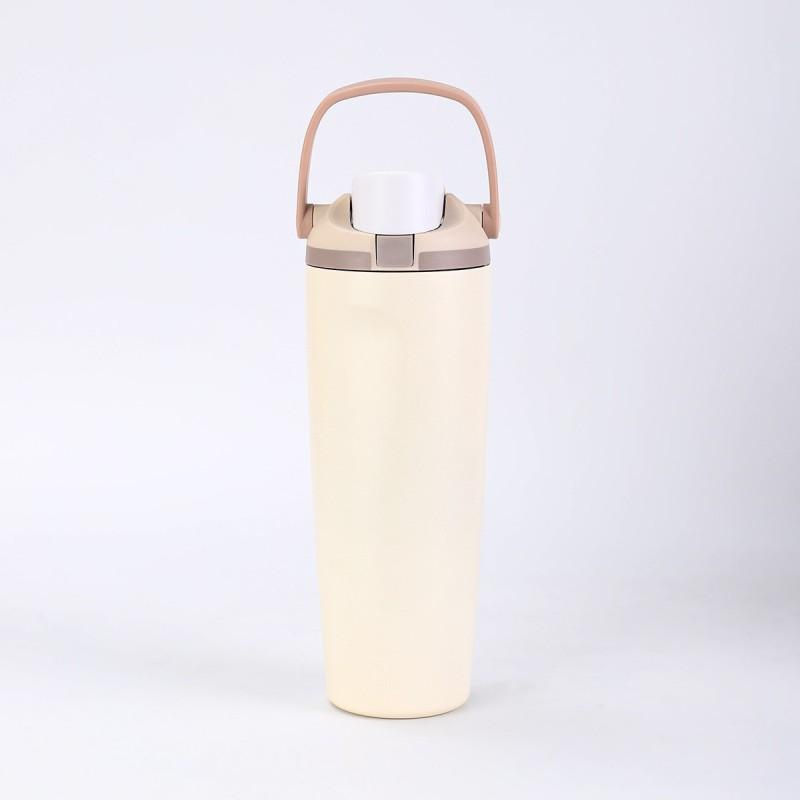 30oz Large Capacity Stainless Steel Vacuum Insulated Travel Mug With Flip Lid Straw Car Office Outdoor Use