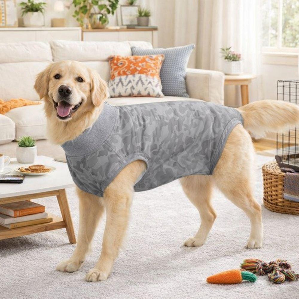 Elastic Dog Recovery Suit Breathable Washable Dog Sterilization Suit Four-Legged Soft Pet Anxiety Vest Spay Neuter