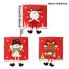 Cloth Christmas Chair Cover Cartoon Style Snowman Chair Cover Santa Chair Cover  New Year Party