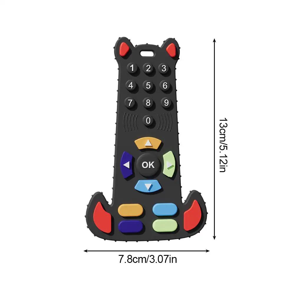 Non-Toxic Baby Silicone Teether Toys Remote Control Shape Teether Rodent Gum Pain Relief Teething Toy Kids Sensory Educational Healthcare