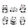 6pcs Panda Patch Selfadhesive Badges Patch Sticker No Sewing For Clothing Hat Accessories Decoration For Craft Lovers