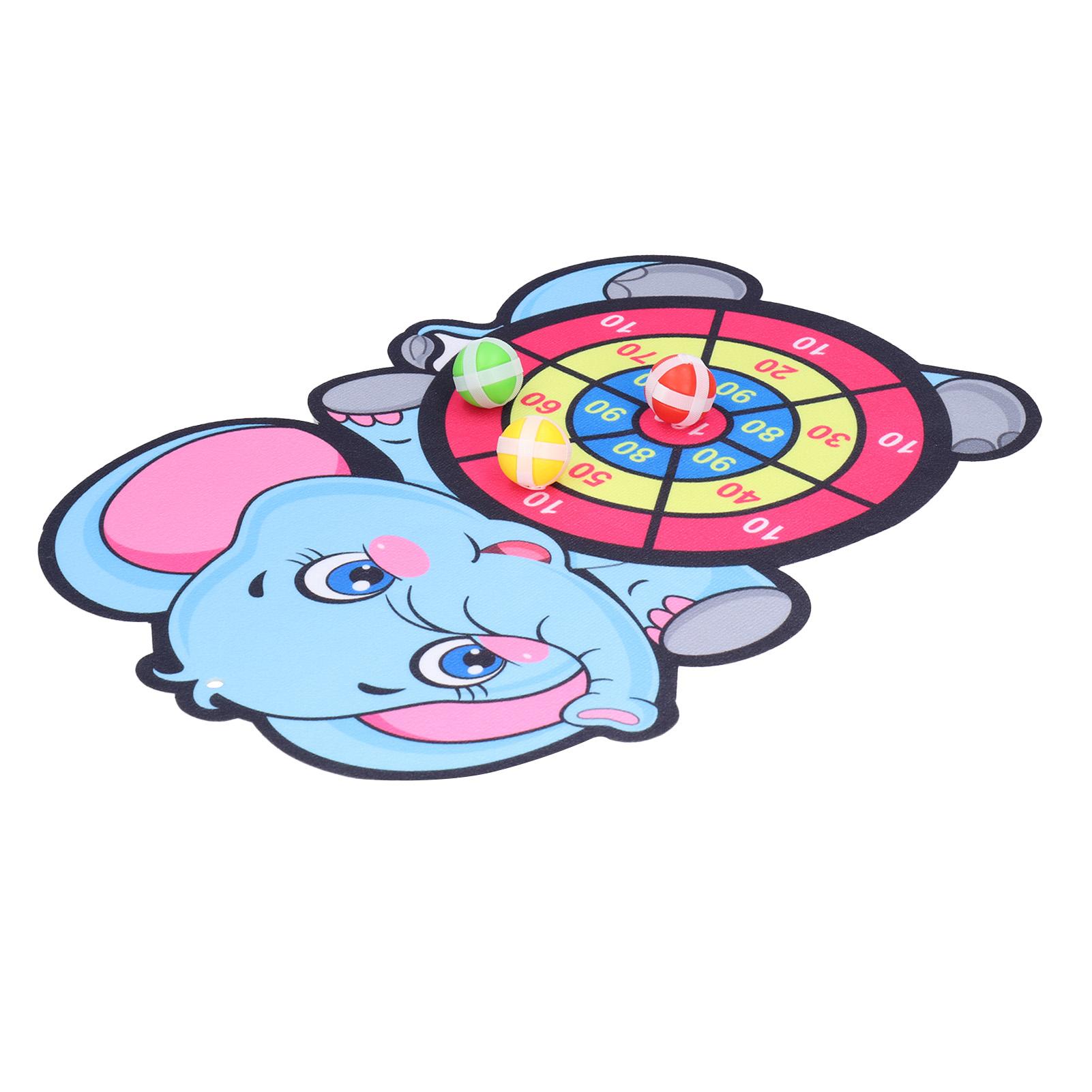 

Children Elephant Dartboard Set Hook and Loop Dartboard with 3 Stick Balls and Hooks