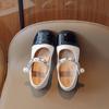 2024 Girls Mary Janes for Party Wedding Shows PU Non-slip Children Fashion Color Matching Elegant Low Heels Kids Shallow Loafer