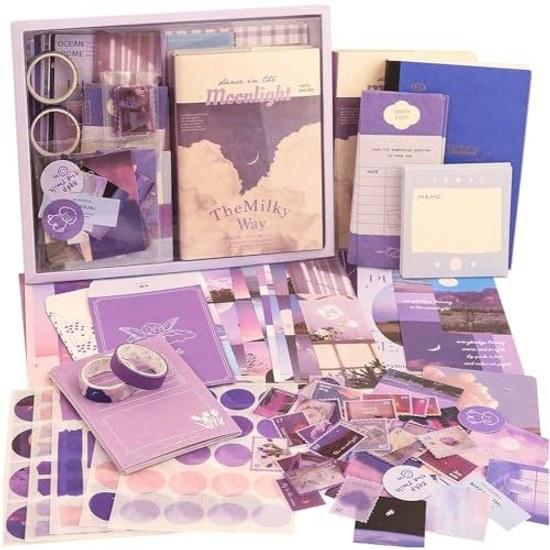Stationery set collage materials vintage scrapbook planner bullet journal A6 binder DIY journaling handmade gift children elementary school girls cute