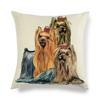 45cm*45cm Yorkshire dog  linen throw pillow covers couch cushion cover home decorative pillow covers