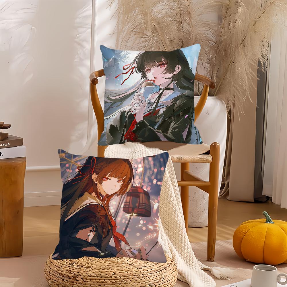 Game Wuthering Waves Chisa Pillow Case Suitable For Bedrooms Living Rooms Cars Home Decoration
