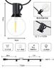 Amazon.co.jp Exclusive: IKERY LED String Lights, 7.6M, Warm White, USB 5V Low Voltage, PC Material, Break-Resistant, 12+1 G40 Bulbs, E12 Base,