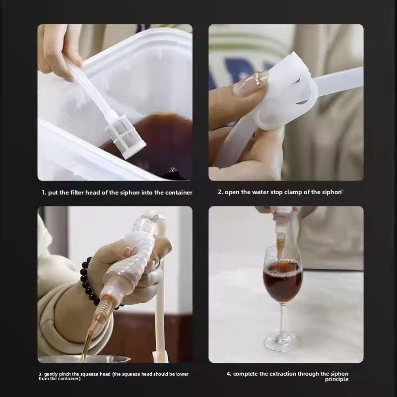 Evde Bira Üretimi Sifon Hortumu Şarap Bira Yapımı Aracı Bira Yapımı Gıda Sınıfı Malzemeler Satış El Hop Yoğurma Sifon Filtresi