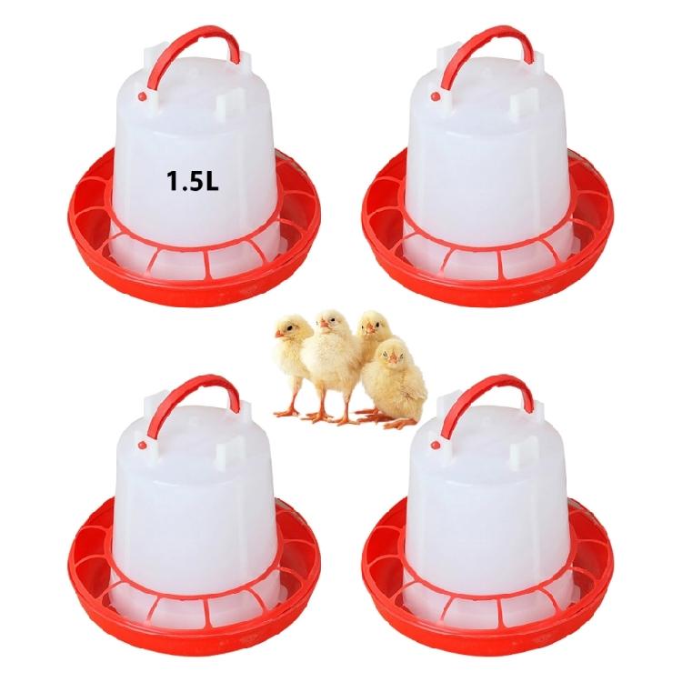 4Pack Chick Feeders With 2 Automatic Waterers Spill Proof Design 4 Feeders For Small Bird Quail Ducks Coops Accessories