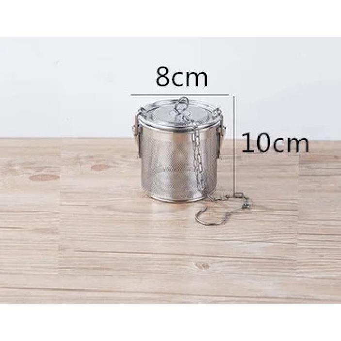 Big Stainless Steel Fine Mesh Strainer Gravy Soup Taste Spice Box Basket Brine Hot Pot Slag Separation Colander Strainers Basket
