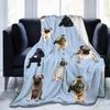 Colored Pug Fun Puppy Ultra Soft Lightweight Flannel Sofa Bed Blanket