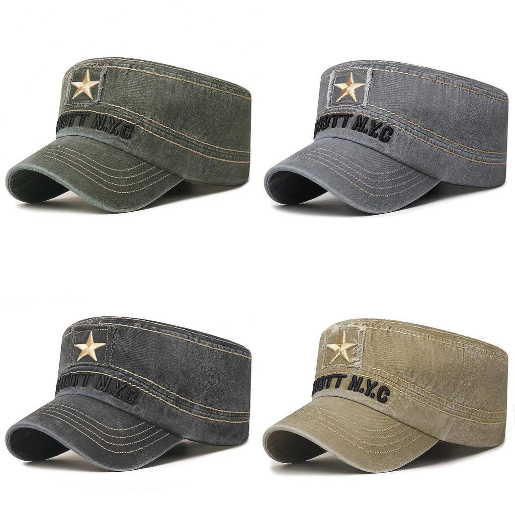 Classic Cotton Flat Brim Hat With Adjustable Fit For Men And Women