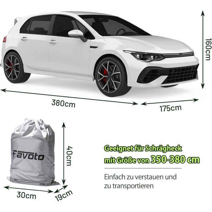 Housse de protection voiture - favoto - peva - imperméable - coton respirant - 375x165x155cm