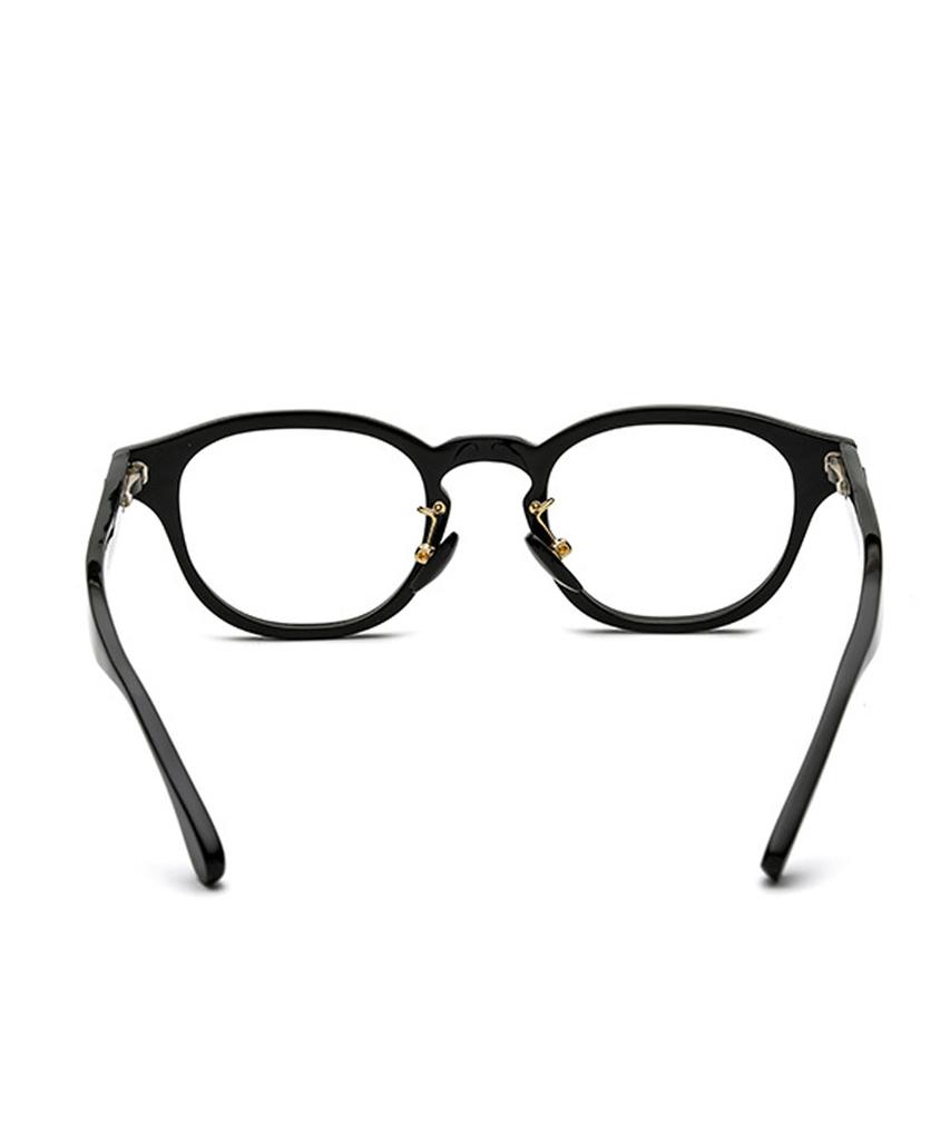 Lingkeonpeuleim Buffalo Horn Arnel Acetate Eyeglass Frames Black