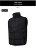 Men's Stand Collar Sleeveless Nylon Vest - Warm and Casual for Autumn/Winter