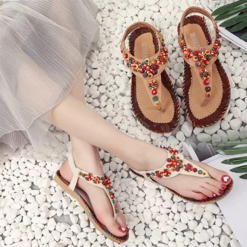 Women's Summer New Sandals Sexy Herringbone Clip-toe Fashion Women's Shoes Flat Student Sandals