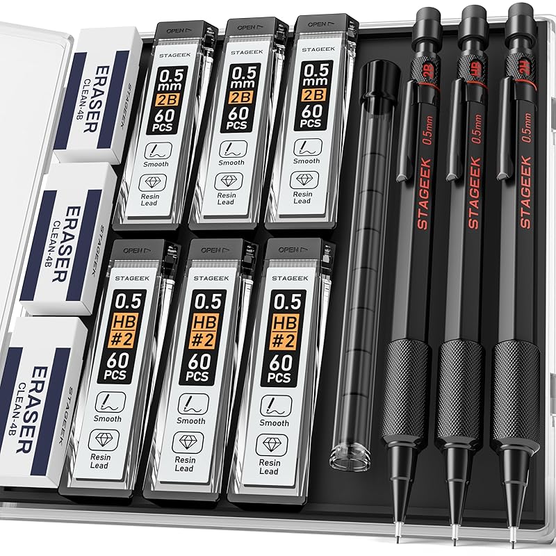 

STAGEEK 0.5mm mechanical pencil 3 pieces set