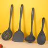 Thickened Gray Silicone Kitchen Utensils, Kitchen Spatula, Soup Spoon, Kitchen Multifunctional Cooking Silicone Spatula
