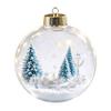 Glowing Tree Decorations Christmas Story Ornament, Mini Holiday Scene In Ball Hanging Decoration, Gift for Friends Light Up Acrylic Clear Pendant Xmas