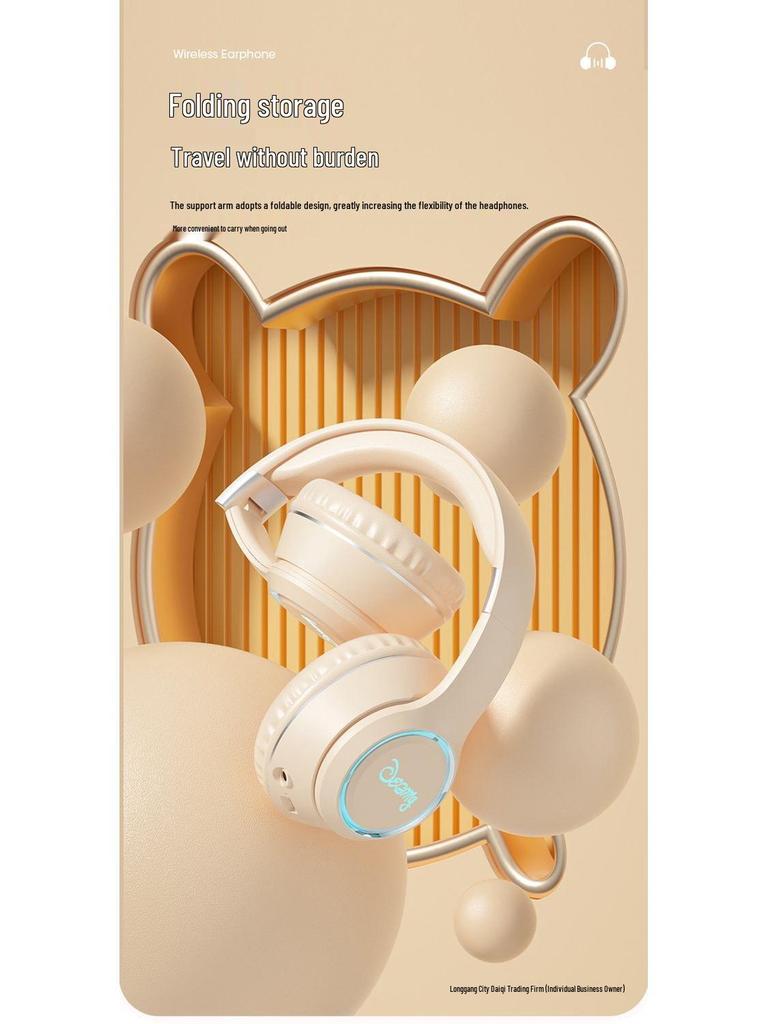 High-Value Wireless Bluetooth Over-Ear Headphones with Luminous Earcups for Gaming, Music, and Heavy Bass