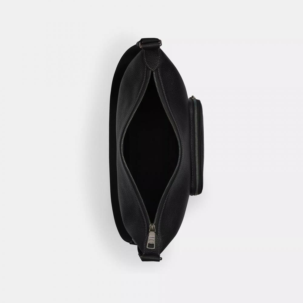 Coach Finn Crossbody Bag With Pockets Gunmetal Black