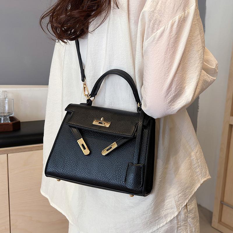 High-end Texture Kelly Bag Light Luxury European and American Elegant Bags Commuting Retro Shoulder Messenger Handbag